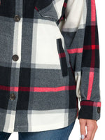 Zenana Oversized Plaid Fleece Shacket