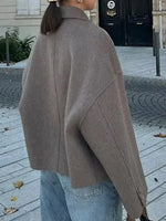 Button-Up Dropped Shoulder Outerwear