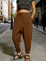 Plus Size Casual Elastic Waist Harem Pants