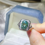 3 Carat Moissanite Engagement Square Ring