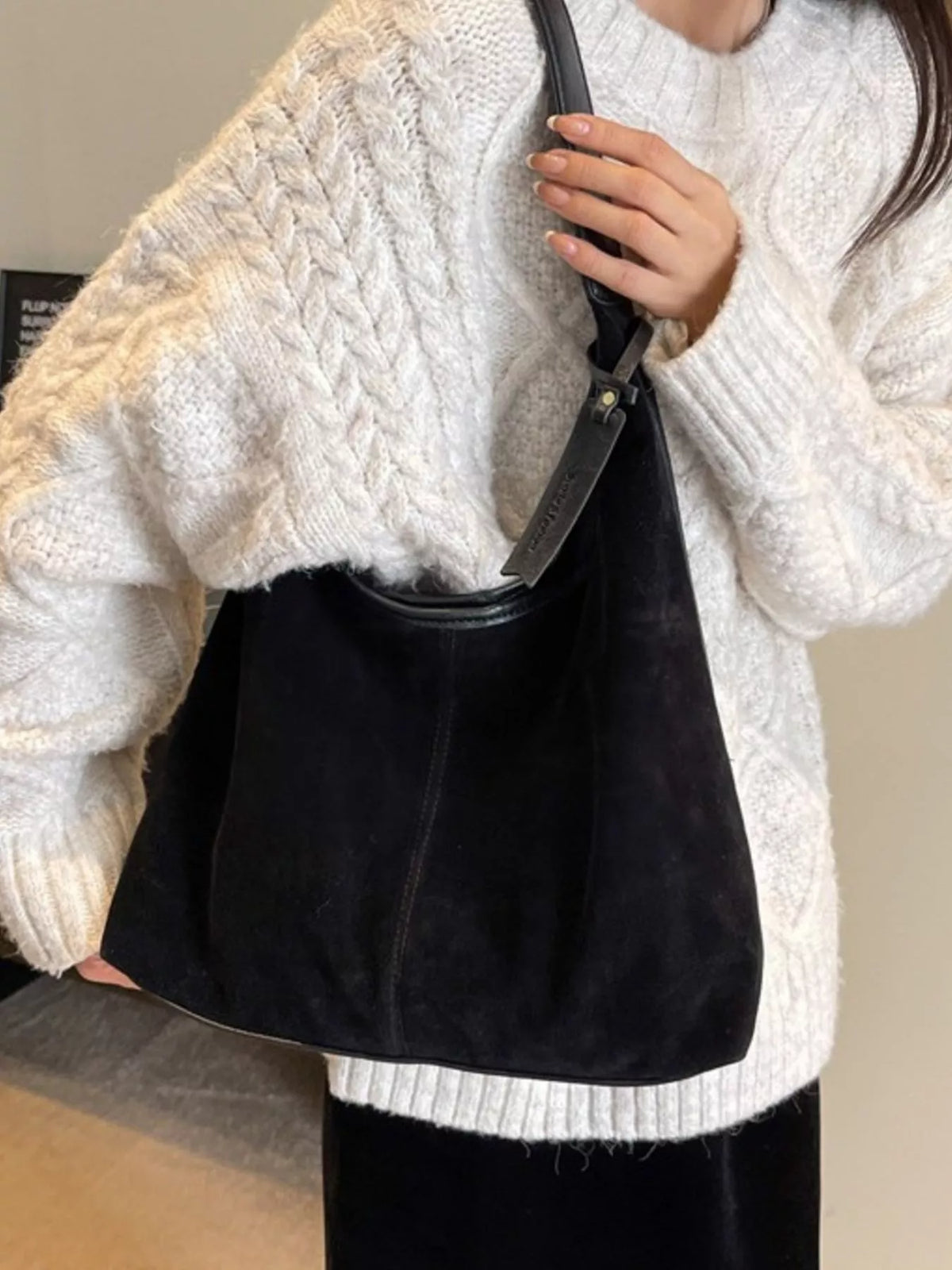 Vintage Suede Shoulder Bag
