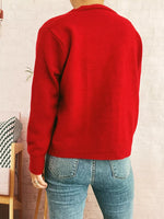 Flower Button Up Long Sleeve Cardigan