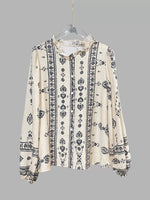Vintage Print Long Sleeve Shirt