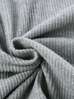 Ribbed Knit Top and Shots Set with Hoodie