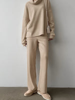 Turtleneck Long Sleeve Top and Pants Set