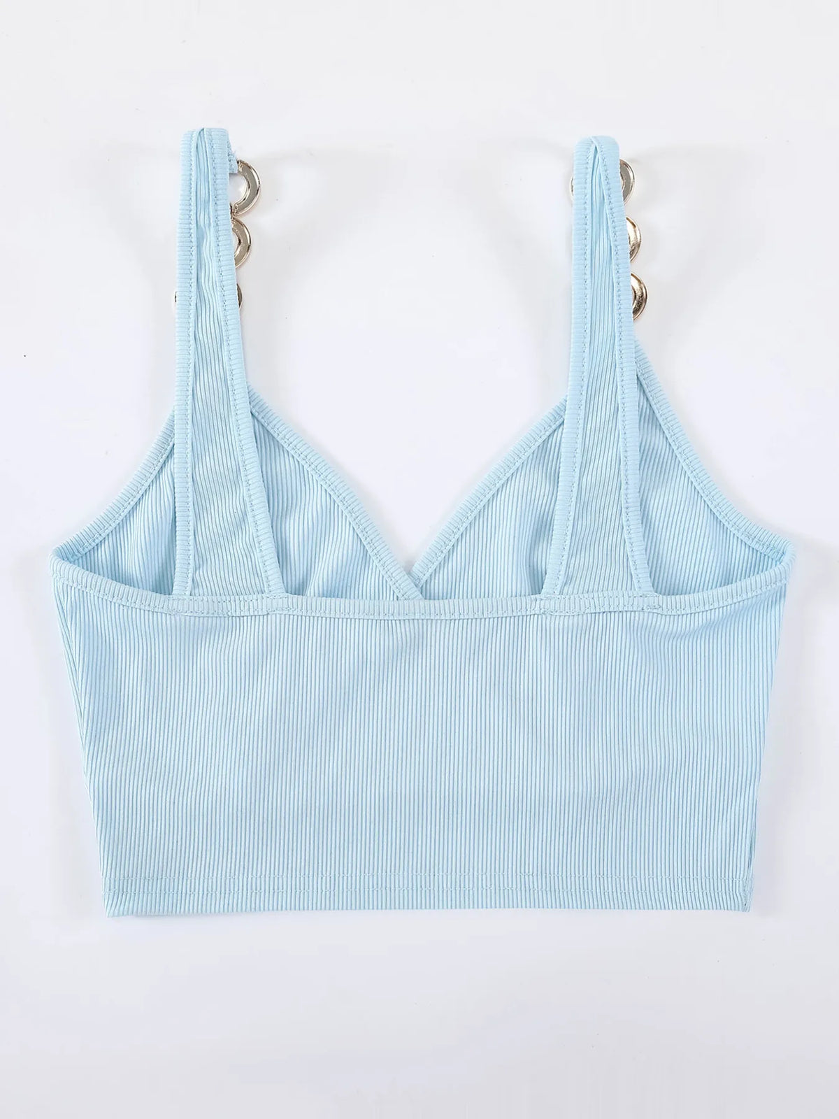 Chain Strap Ribbed Cami Top