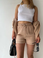 Button Up Shirt and Shorts Set