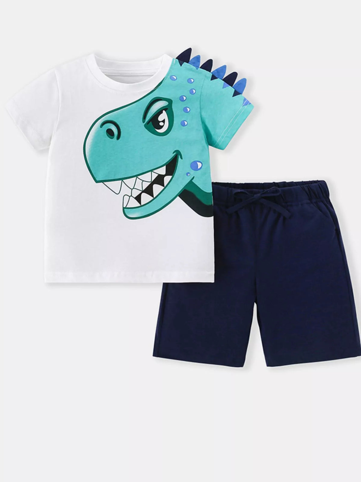 Children's Dinosaur Graphic T-shirt and Shorts Set