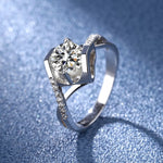 1 Carat 925 Sterling Silver Moissanite Ring