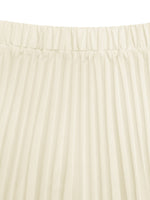 Sleeveless Vest and Pleated Maxi Skirt Set