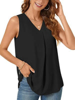 Full Size V-Neck Sleeveless Tank Top Plus Size