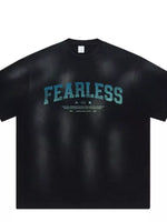 Men' s Fearless Round Neck Wash T-Shirt