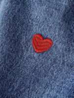 Embroidered Heart Wide-Leg Jeans