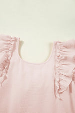 Ruffle Sleeve Bow Back Mini Dress