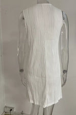 Sleeveless Textured Casual Mini Dress
