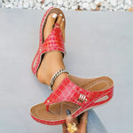 Toe Post Wedge Sandals