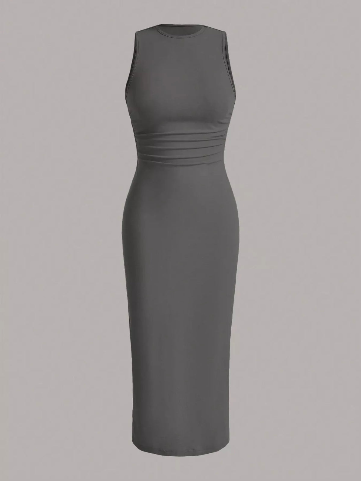 Sleeveless Round Neck Midi Dress