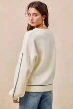 BiBi Cactus Embroidered Fleece Sweatshirt
