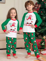 Full Size Christmas Gnome Print Matching Family Pajama Set Plus Size