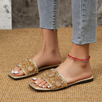 Rhinestone Open Toe Sandals