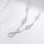 925 Sterling Silver Zircon Gourd Necklace