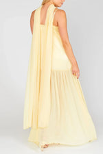 Adjustable Strap Maxi Cami Dress with Scarf