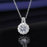 2 Carat Moissanite 925 Sterling Silver Necklace