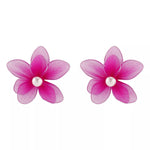 Flower Pearl Stud Earrings