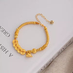 18K Gold-Plated Zinc Alloy Coin Bracelet