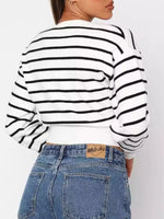 Striped Button Up Cardigan
