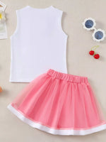 Children's Bow Tank & Pleated Skirt Set