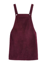 Corduroy Wide Strap Overall Dress