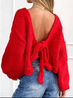 Chunky Knit Tie-Front Cardigan