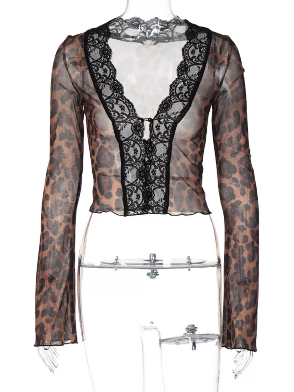 Lace Detail Long Sleeve Top