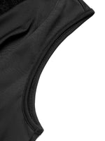 Lace Panel Cowl Neck Sleeveless Bodysuit