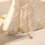 Bohemian Sun Charm Beaded Stainless Steel Necklace