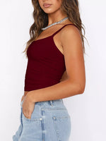 Scoop Neck Solid Color Cami