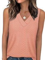 Eyelet V-Neck Tank