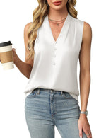 V-Neck Sleeveless Top