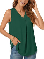 Full Size V-Neck Sleeveless Tank Top Plus Size