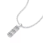 Moissanite 925 Sterling Silver Bar Necklace