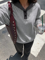 Dropped Shoulder Long Sleeve Hoodie