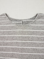 Stripe Dolman Sleeve Drop Shoulder Top