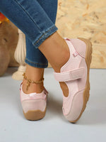 Round Toe Flats Velcro Strap Loafers