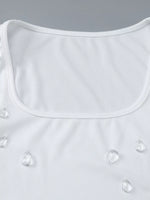 Bead Embellished Square Neck Tank