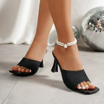 Open Toe Block Heels Sandals