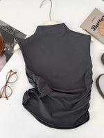 Ruched Mock Neck Tank