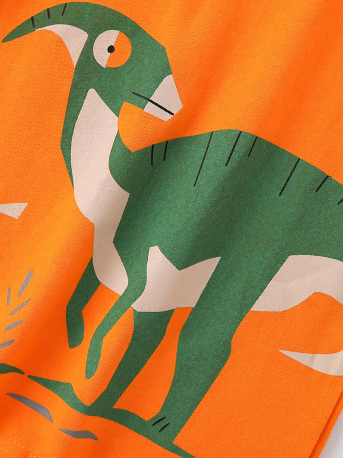 Children's Dinosaur Print Round Neck T-Shirt
