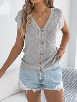 Cable Knit Button-Up Cardigan