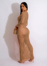 Sequin Mesh Cutout Maxi Dress